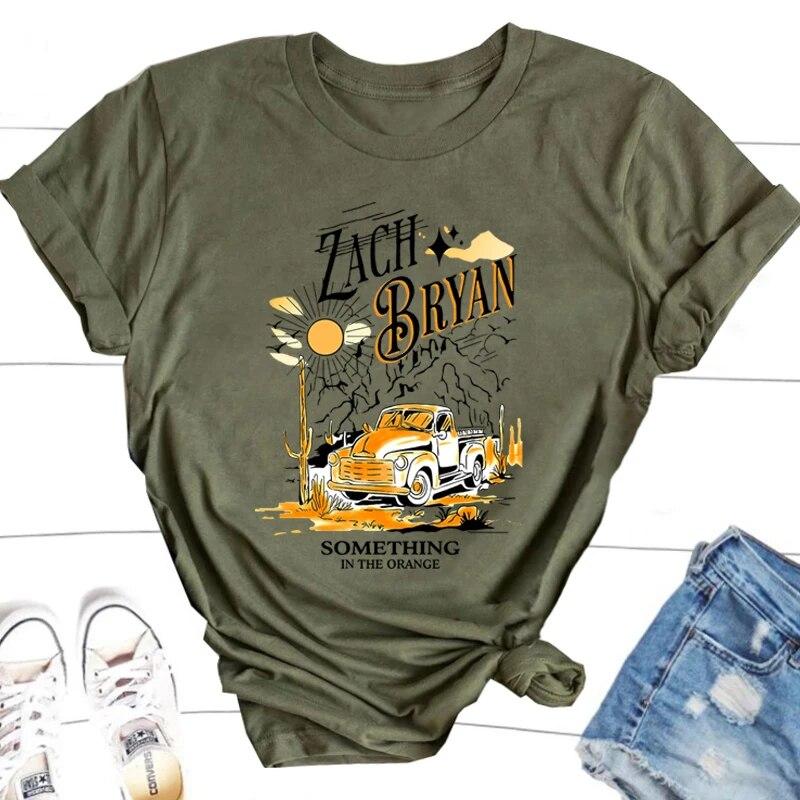 Zach Bryan Something In The Orange Tshirt Vintage Country Music T-Shirt Summer Cotton American Heartbreak Tees Unisex Tops Unisex