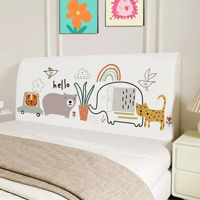 Niedlicher Bettkopfteilbezug für Queen- und King-Size-Betten, Slipcover-Bezüge für Kopfteile, Staubdichter Schutz, Stretchbezug für Polsterkopfteile