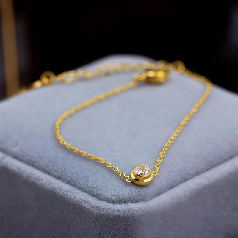 "Mini Diamond Titanium Set: Necklace, Lucky Bean Bracelet & Letter Anklet"