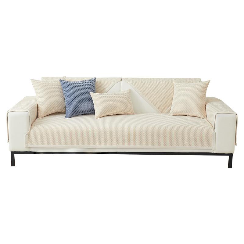 Poduszka na sofę Chenille cztery pory roku uniwersalna poduszka antypoślizgowa prosta nowoczesna zaawansowana jednokolorowa narzuta na sofę tkanina