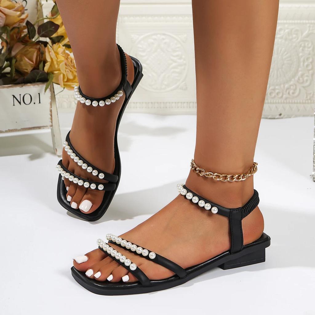 Fashion Summer Women Sandals New Comfortable Sexy Flat Shoes Women Bohemian Sandals Breathable Casual Beach Fashion Zapatos De Mujer