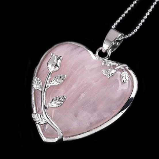 Buy Women's Rose Quartz Alloy Flower 