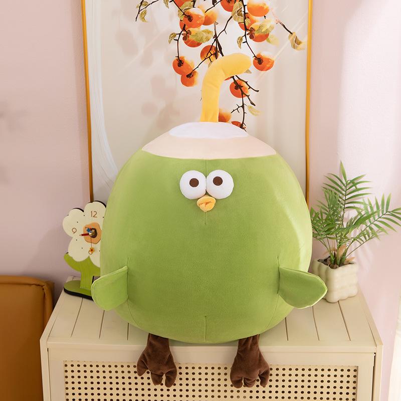 

Очаровательная плюшевая подушка «Кокосовая курица в хайнаньском стиле» – Супермягкая, большая игрушка-спинка. 40 cm (0.2 kg) зелёный