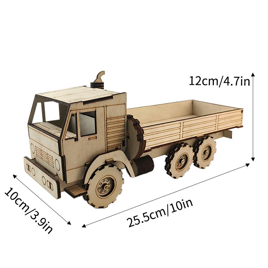 DIY 3D Wooden Forklift Puzzle – Handmade Creative Assembly Model Toy