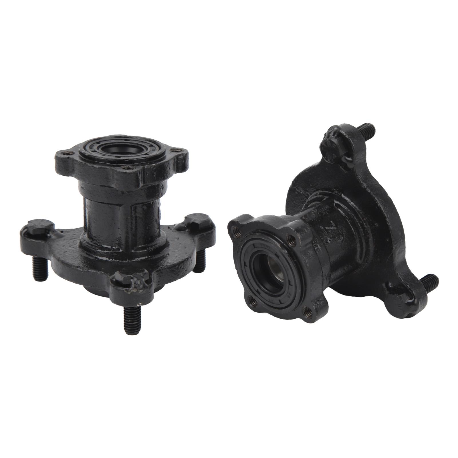 Neoglint Unisex Black 2Pcs Front Brake Wheel Rim Hubs 17Mm 20Mm Wheel Hub With 3 Bearing Bolts For 110Cc 125Cc Atv Quad Go Kart Bike