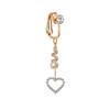 Zircon Earring Clip Faux Piercing Cartilage Clip Fake Belly Rings Navel Clip on Belly Button Rings Body Jewelry