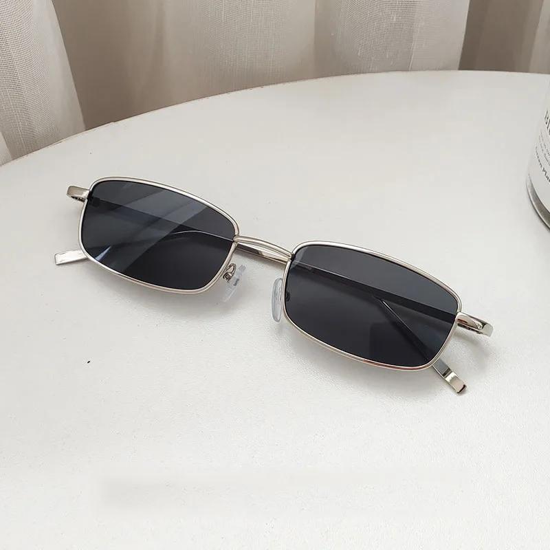Fashion Small Rectangle Sunglasses Man Woman Vintage Driving Sun Glasses Luxury Brand Metal Frame Eyewear