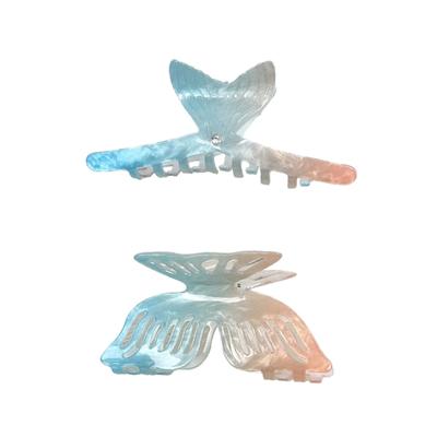 Multicolor Acetate Hair Claw Clip With Fish Tail Design Nonslip Hair Clip For Women Beach Vacation Hair Accessories