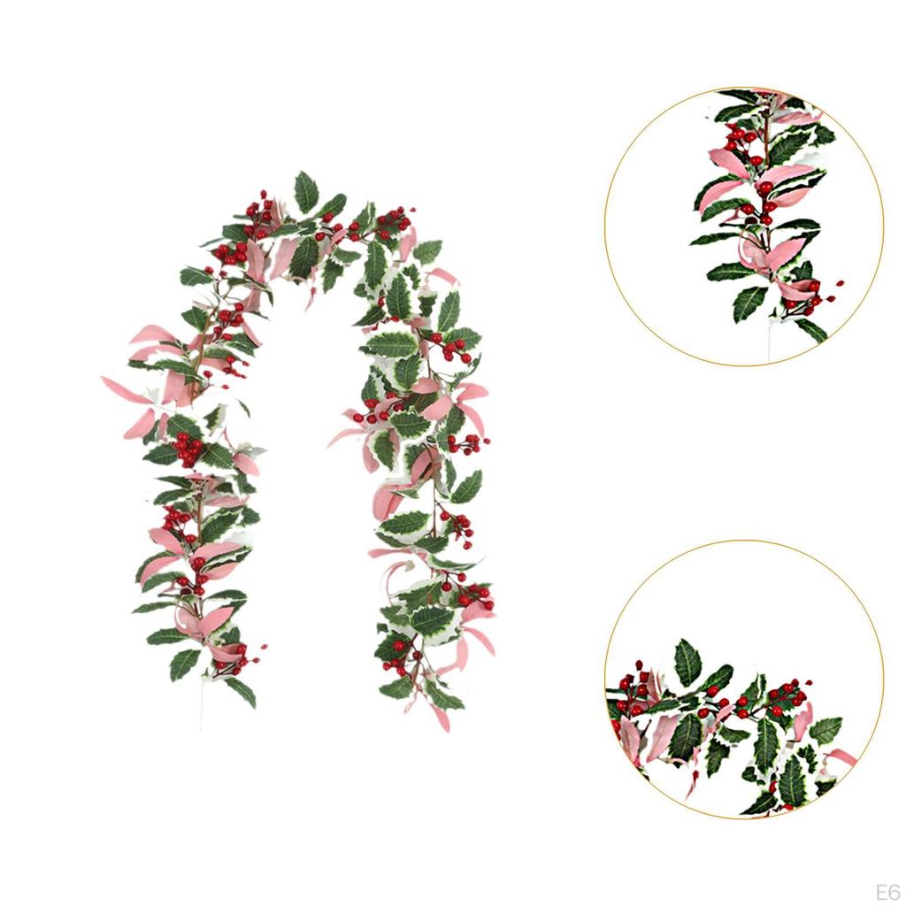 165cm Christmas Decoration Rattan Garland Artificial Plants Rustic Lifelike Wall