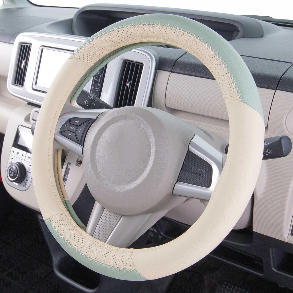 BONFORM Steering Wheel Color Antibacterial and Size Light Cover, Makeup, Deodorizing, S, 36.5-37.9cm, Blue, 6797-01LBL