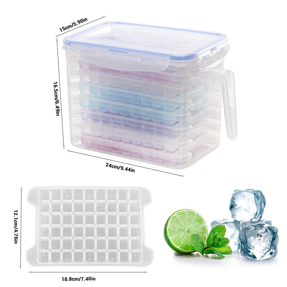 Multi Layer Homemade Frozen Ice Cube Mold Refrigerator Ice Box with Lid Home Ice Box