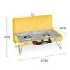 2-Burner Propane Camping Stove Portable Separately Adjustable Double Propane Burner Built-in Carrying Handle & Wind Panels