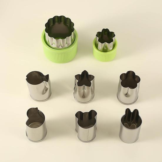 Non-stick Cake Embossing Die Lightweight Smooth Edge Washable Reusable Cookie Cutter Bakery Gadget 8Pcs/Set DIY