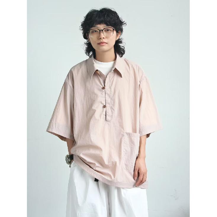 Collar Short Sleeved Polo Shirt, Men'S Short Sleeved Shirt, Niche Design, Minimalist Shirt, Couple'S College Top