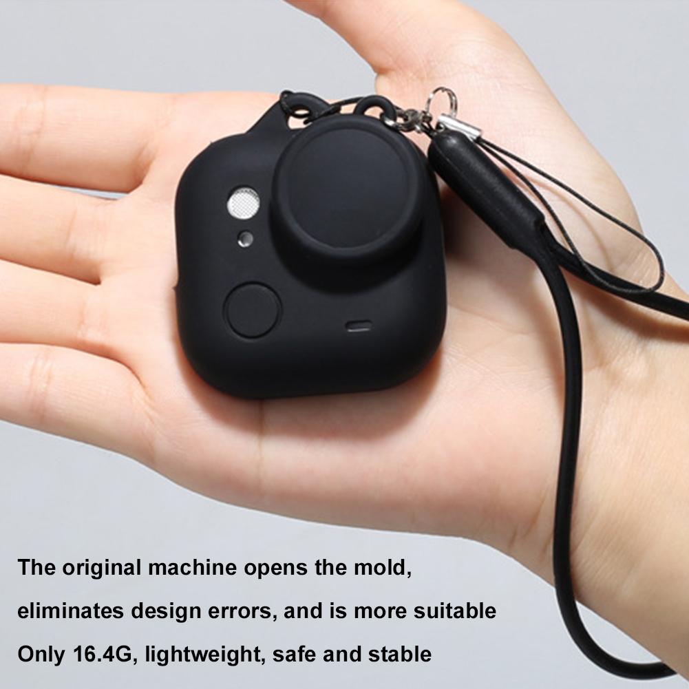 Silicone Protective Case For Insta360 GO Ultra Body Cover Lens Guards Cap With Anti-lost Straps Accessories Soft Body Case