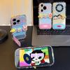 Three-dimensional crying baby stickers are suitable for Apple mobile phone case iPhone11 mirror holder anti-drop plaid protective case