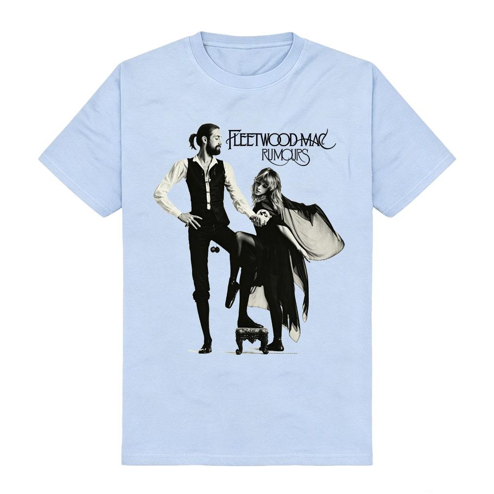 Fleetwood Mac Rumours T-Shirt Vintage Rock Bohemian and Gypsy Punk Tee Black and White Art Tshirt Cotton Women Men Tops