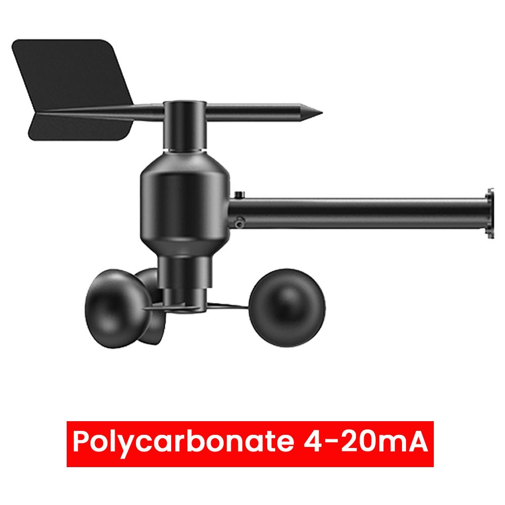 

Polycarbon 0-60m/s Wind Speed Sensor 360° Wind Direction Transmitter Agricultural Weather Station Monitoring Transmitter Style A 4-20MA