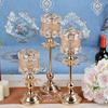 Luxury Classic Metal Candle Holders Vintage Golden Candlestick Home Decoration for Wedding Candelabra Crystal Candle Holder