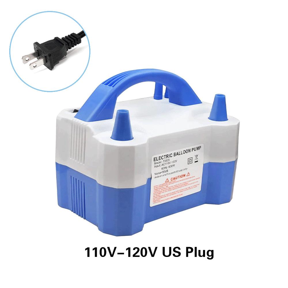 Vysokonapěťová přenosná elektrická pumpa na balónky s dvojitým otvorem a střídavým proudem, zástrčka US/EU, nafukovací pumpa na balónky pro svatební, narozeninové a oslavné večírky