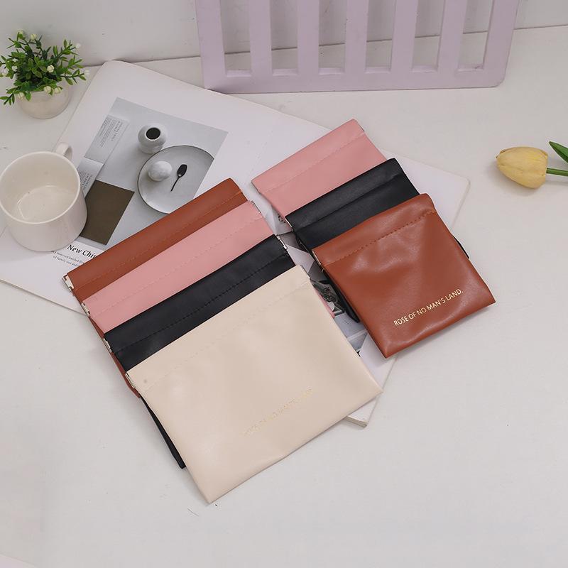 Portable Lipstick & Cosmetic Bag with Automatic Closure - Compact Earphone, Data Cable & Coin Pouch
