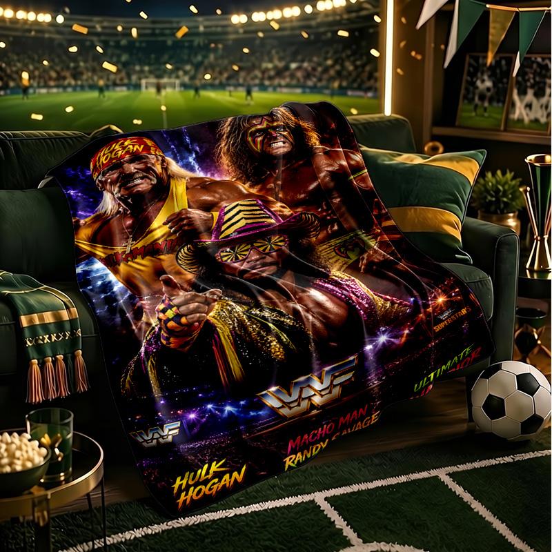 Coperta da Wrestler Hogan Guerriero Fulmineo Leggera Coperta Ideale per il Letto Perfetta per Viaggi, Campeggio, Soggiorni, Uffici, Divani, Regalo di Natale per Appassionati
