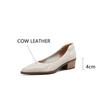 Fashion 2025 New Fashion Hollow Out Women Pumps Pointed Toe Summer Shoes Chunky Heels Genuine Leather Shoes for Women Zapatos De Mujer