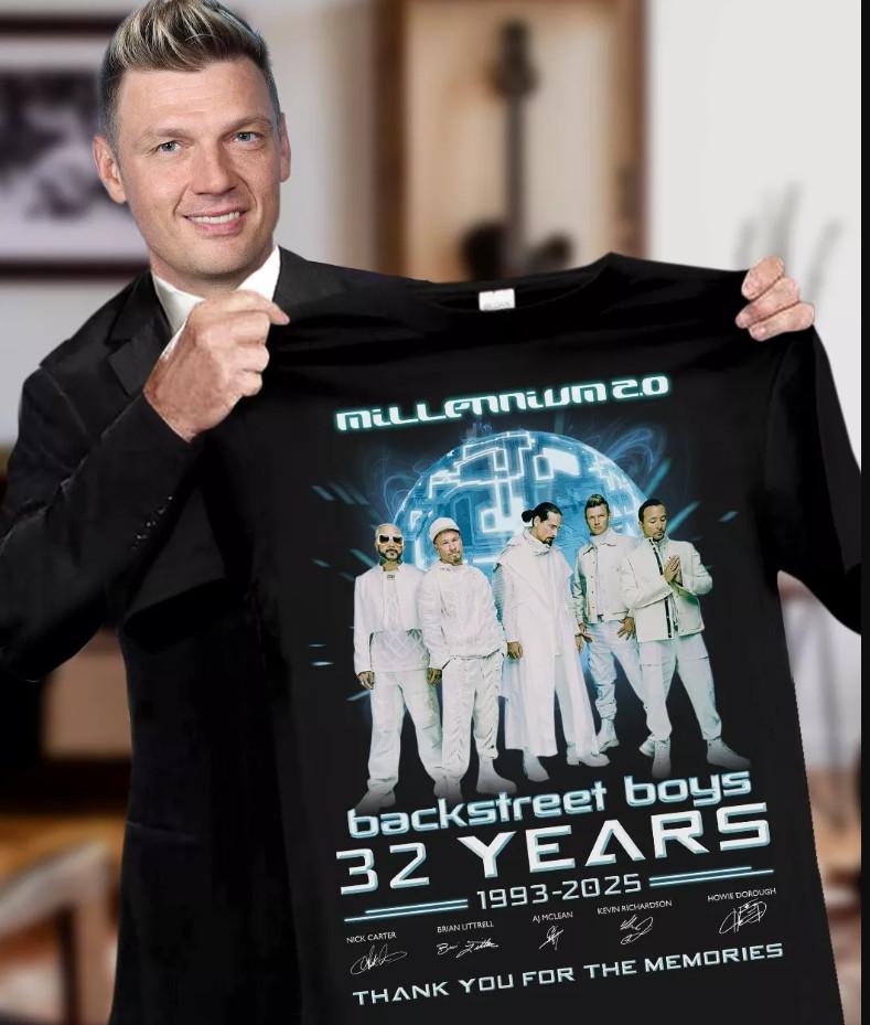 Backstreet Boys 32 år 1993-2025 Takk for minnene T-skjorte størrelse S-4XL