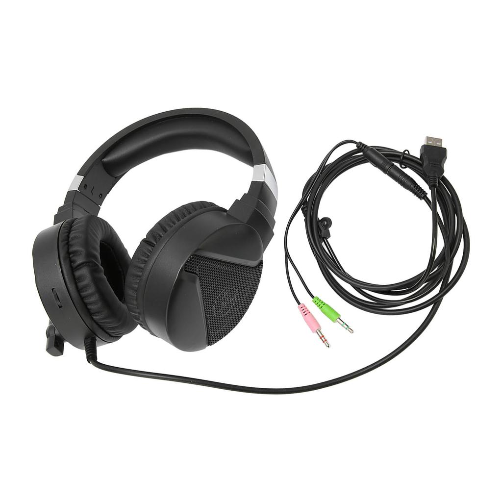 F16 Gaming Headset Noise Cancelling Mic 7.1 Spatial Surround Sound RGB Lighting Gaming Headphones for PC