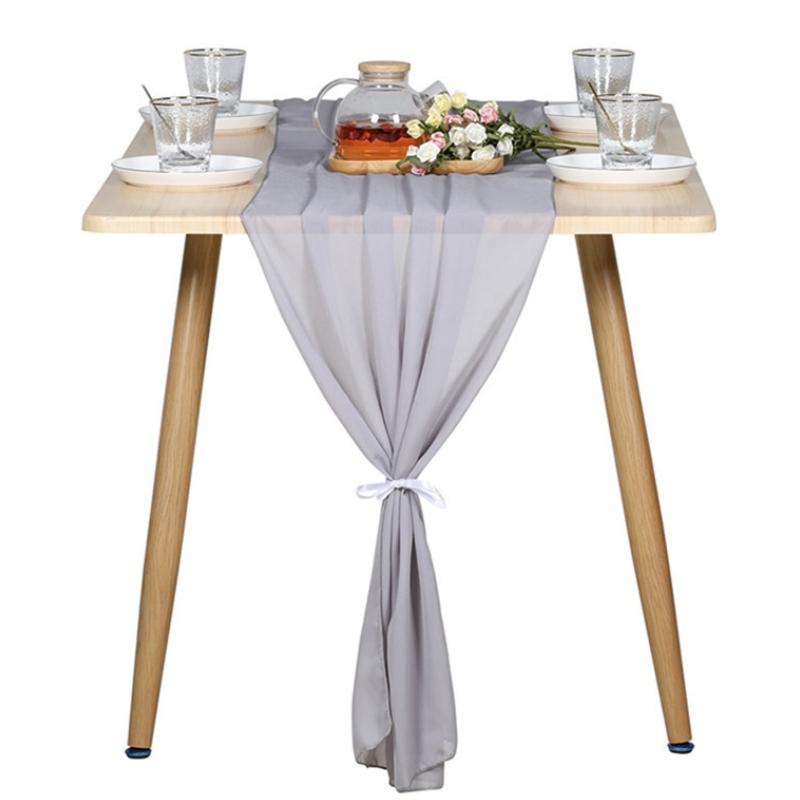 New Chiffon Table Flag European American Style Decorative Table Flag Wedding Decoration Chiffon Yarn Table Flag