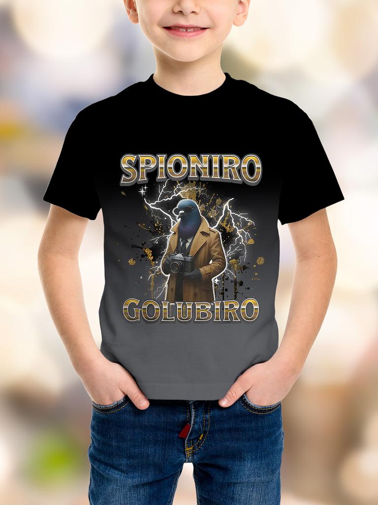 Fashion Game Pixel Birthday Party 3D Print Kids T-Shirt Humor Funny Boys Novelty Gift Short Sleeve Te