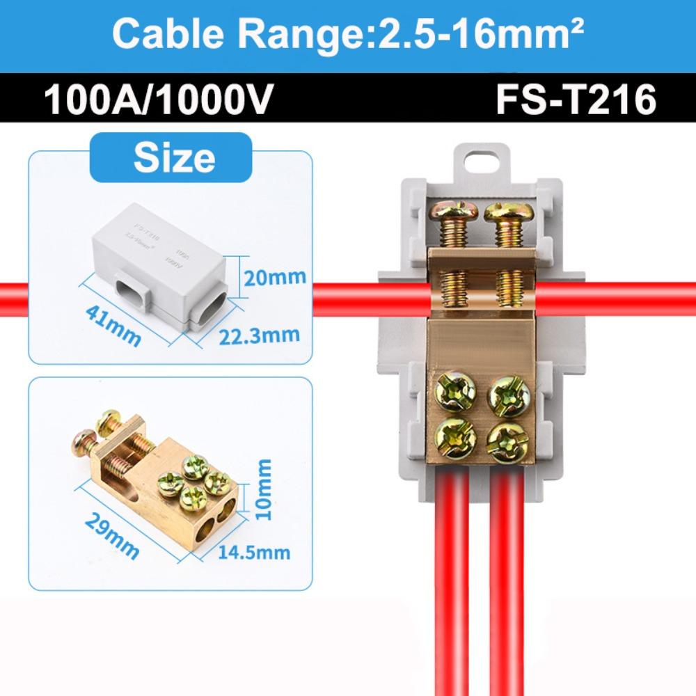 Electrical Connectors Conductor Brass High Power Splitter Large Current Universal Wire Connector Terminal Blocks Electrical