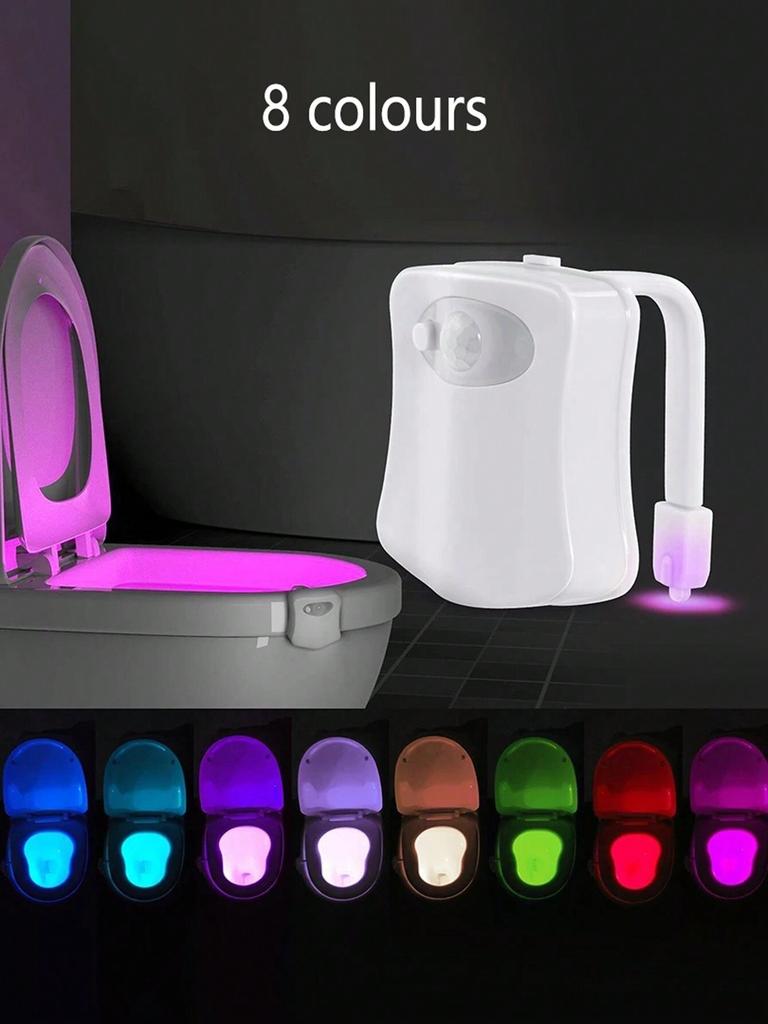 1pc 16-Color Led Toilet Seat Light With Motion Sensor For Bathroom Bathroom Decor Fall Decor