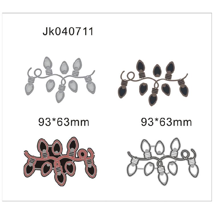 Christmas Light Die Cuts Embossing Stencils Leaf Metal  Cutting Dies Stencils for Album Cards Photo Decorations