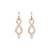 Boucles d'oreilles Infinity Love Perforées pour Femmes Or Rose 5512625