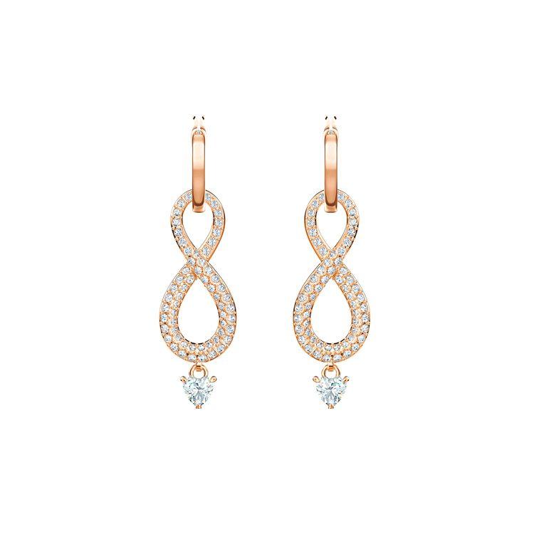 Swarovski Infinity Love Pierced Earrings Women earrings Rose-Gold 5512625 Box (Random Color)