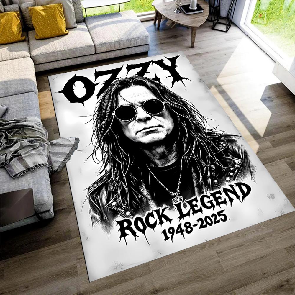 Ozzy Osbourne Tribute Poster Carpet Suitable for Kitchen Dormitory Hallway Study room Antislip Carpet Office home decor Perfect Gift for Women/Men