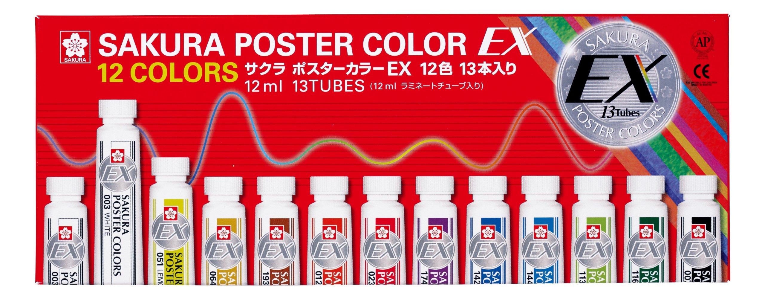 

Sakura Poster Color EX 12 Colors x 13 Pens PEW13 Cray-Pas