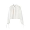 Navigare Women's Elegant Round Neck Long Sleeve Blouse