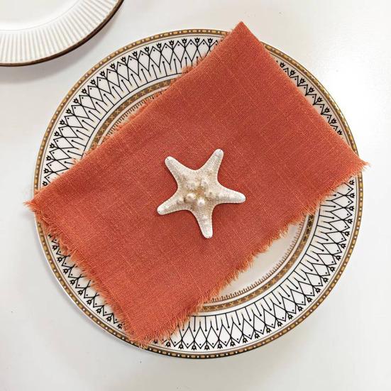 Nordic Fringed Cotton Napkin Tassel Dinner Napkins for Wedding Party Soft Absorbent Reusable Elegant Table Decor for Home Restaurant