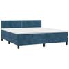 3141255 vidaXL Divan Bed and Mattress Dark Blue 160x200cm Velvet