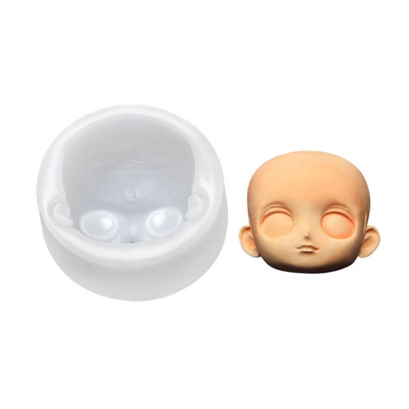 3D Dolls Head Baby Face Mold Silicone Cake Mold Model Handmade Soap Clay Plaster Mold Fondant Chocolate Sugar Craft Mold