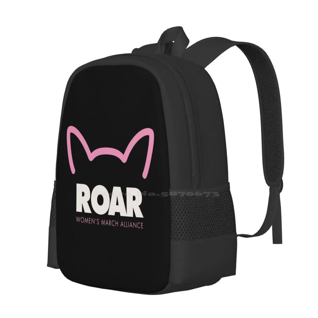 Pink Pussy Roar-Women's March Alliance Bag Backpack For Men Women Girls Teenage Womens March Pussy Hat