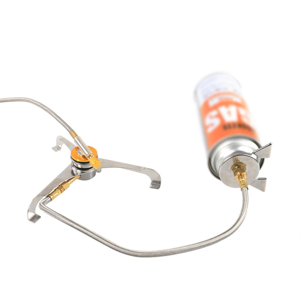 Camping Stove Burner Converter Stainless Steel Gas Cartridge Adapter Camping Stove Adapter Hiking Cookware Accessory