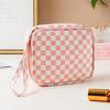 Grid Trendy Pattern Large Capacity Traveling Storage Bag Portable Pouch Makeup