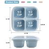 4-pack Snackldor, Bentoldor med 4 Fack fr Barn och Vuxna, Matldor med Indelningar fr Skolan (Grn/Bl/Rosa/Vit)