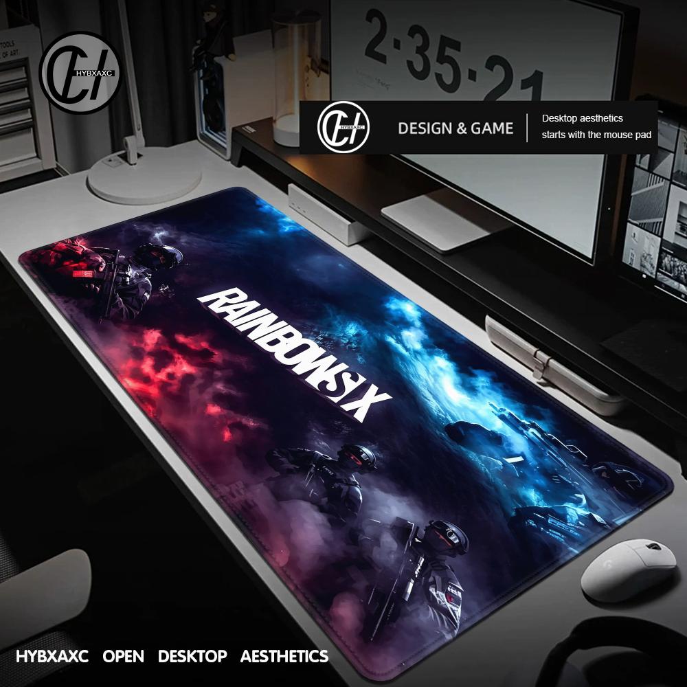 Tom Cclancys Rrainbow 6 Ssiege Game Mouse Pad Antislip Rubber Locked Edge Thickened Laptop Gaming Large Xxl Desk Mat Hybxaxc