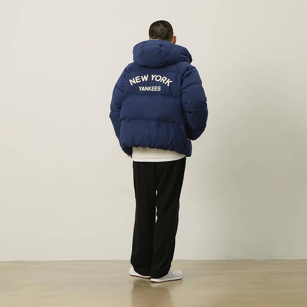 New MLB MLB Preppy Style Collection New York Yankees FW24 Down Jacket Unisex Light Navy Blue 3ADJV1046-50NYL