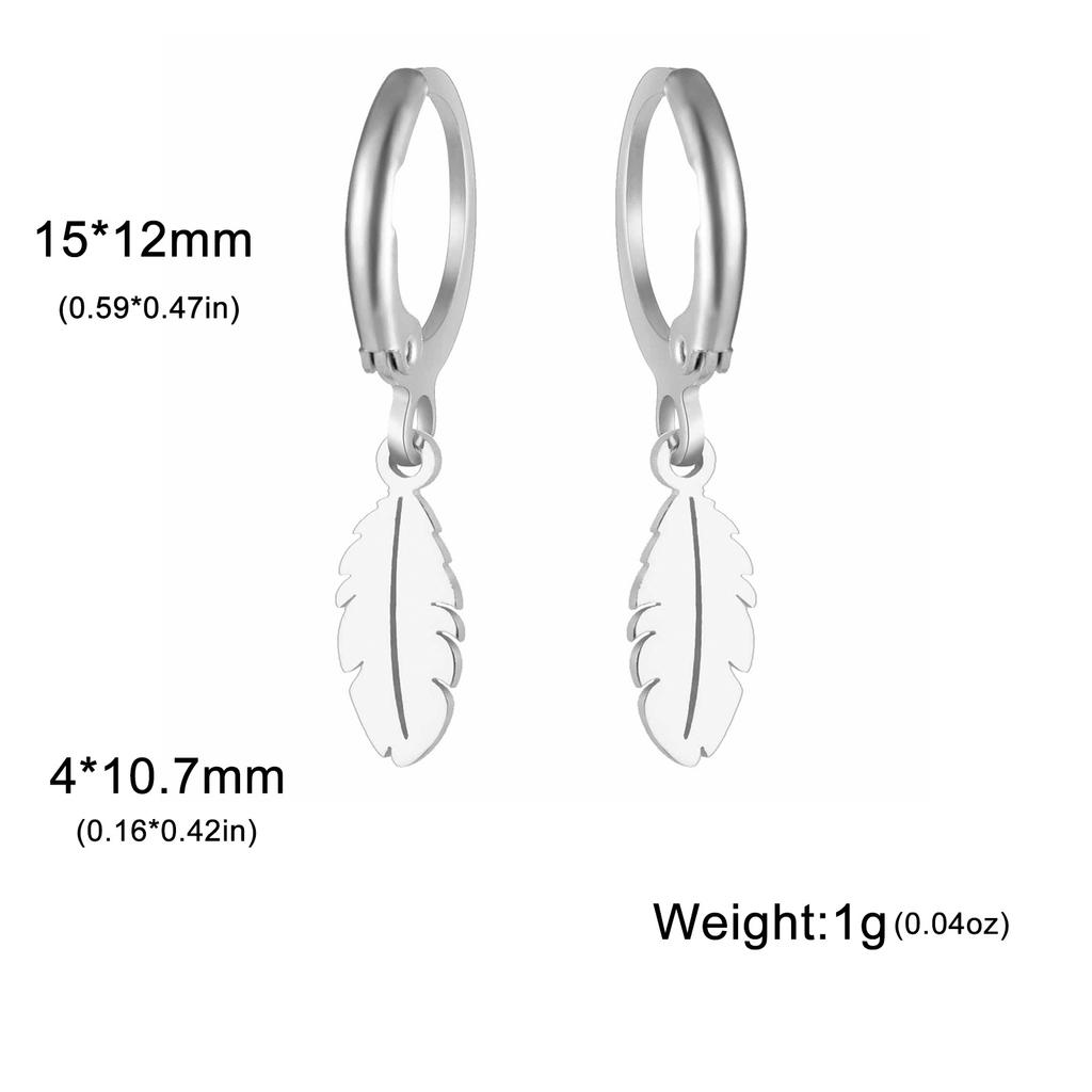 Golden Pendant Hoop Earrings with Heart Hexagon Snake Cross Butterfly Flower Bird Jewelry Gift