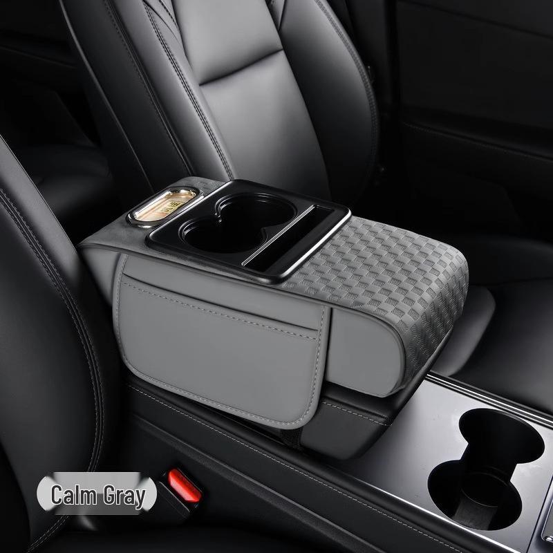 Multifunctional Car Armrest Box with Tissue Holder and Storage Cup